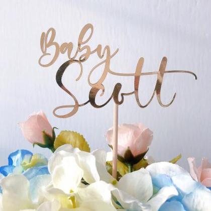 Baby Name Cake Topper | Baby Shower..
