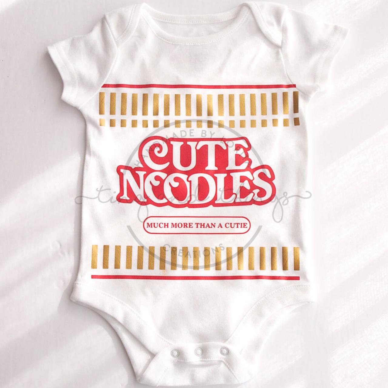 Cute Noodles Ramen Baby Onesie Gender Neutral Baby Bodysuit. on Luulla
