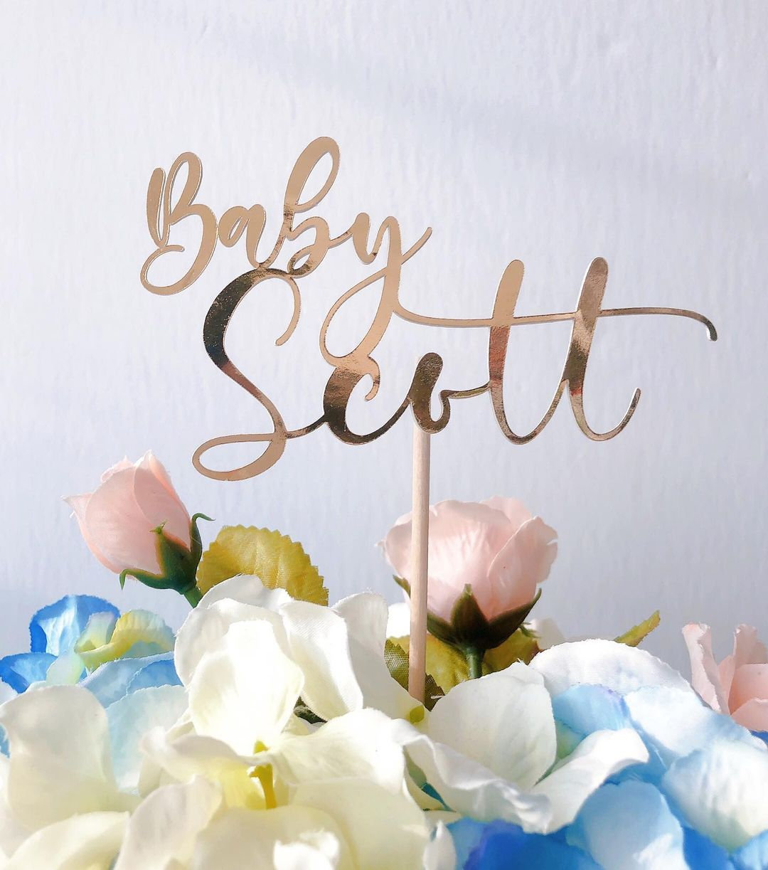 Baby Name Cake Topper | Baby Shower Cake | Baby Birth Announcement.