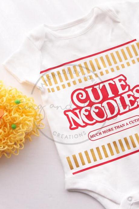Cute Noodles Ramen Baby Onesie | Gender Neutral Baby Bodysuit.