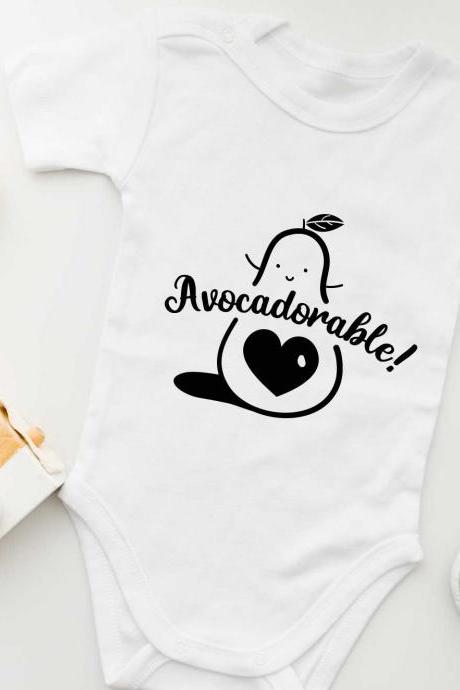 Avocado Food Pun Funny Baby Onesie | Gender Neutral Baby Bodysuit.